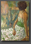 Girl in the green & white dress 40x30cm